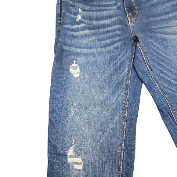 White House Black Market Mid Rise Distressed Skinny Jeans Womens Sz 4 - Picture 5 of 11